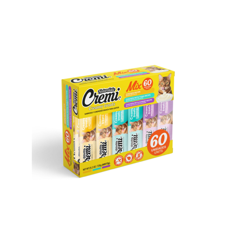 Snack Gatos Cremi Box Mix Pollo 60un