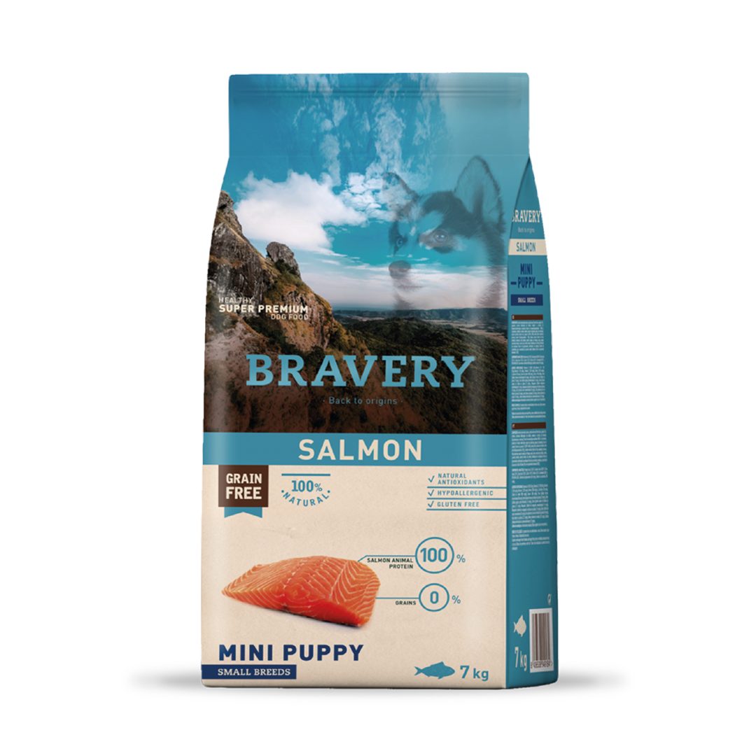 Bravery Salmon Mini Puppy Rzas Pqñas 7Kg