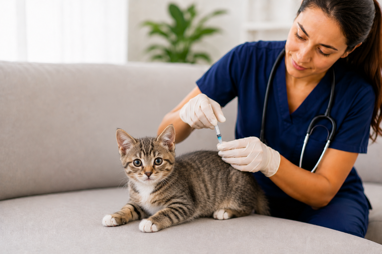 Vacunas para cachorros y gatitos a domicilio