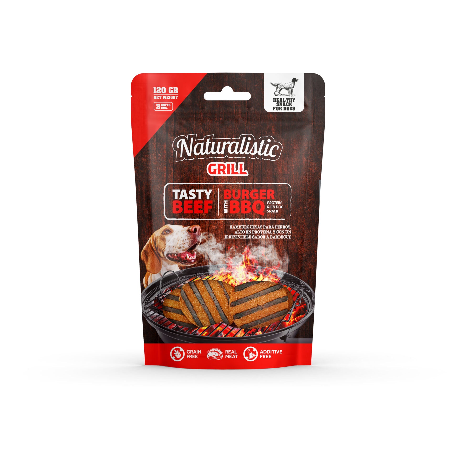 Naturalistic Grill Tasty Beef Burger With BBQ