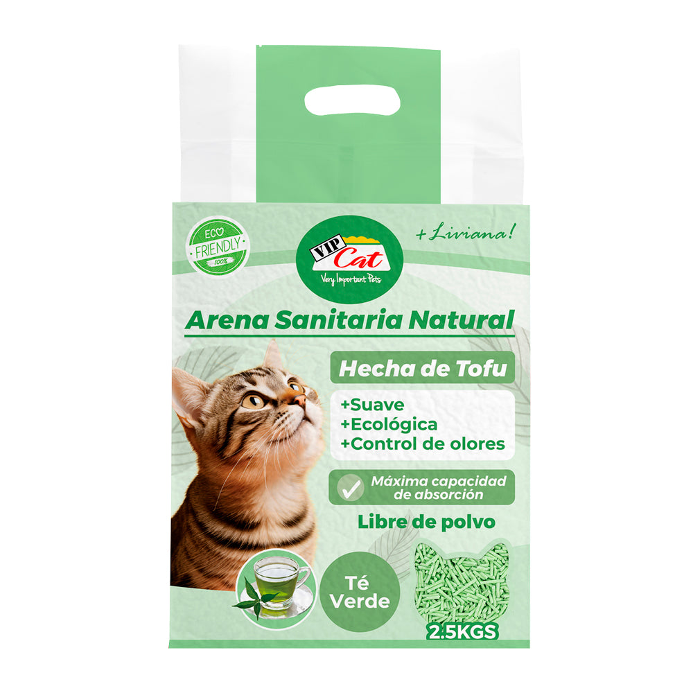 Arena VIP Cat Tofu Aglutinante Te Verde 2.5 kg