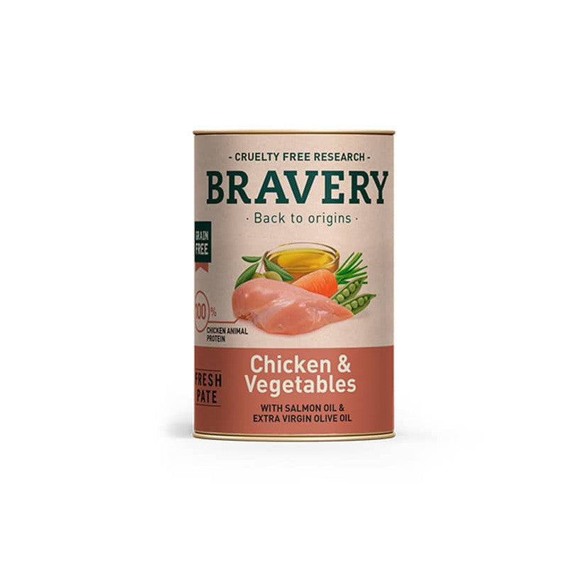 Bravery Pollo y Vegetales 290Gr