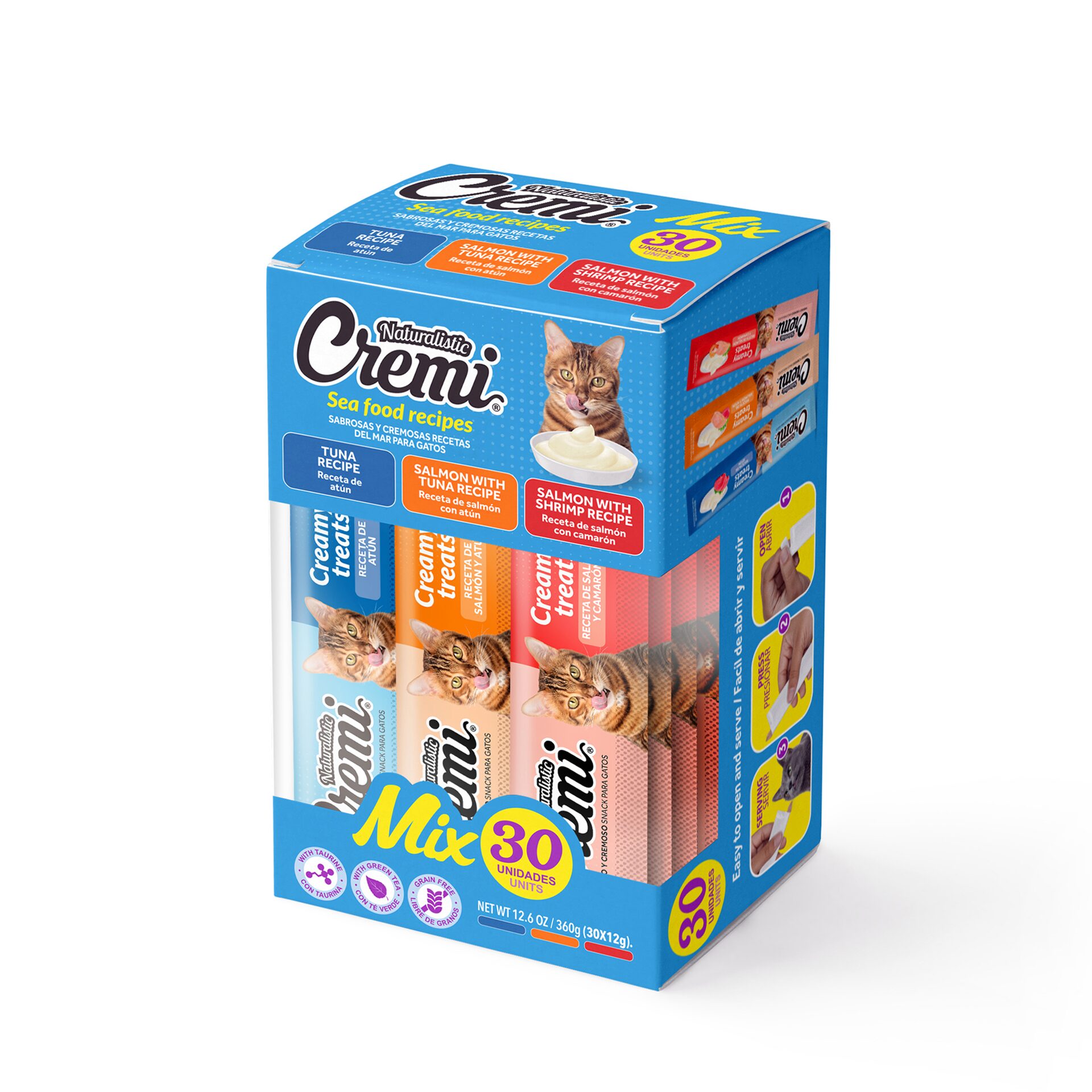 Snack Gatos Cremi Box Mix Sabores Del Mar