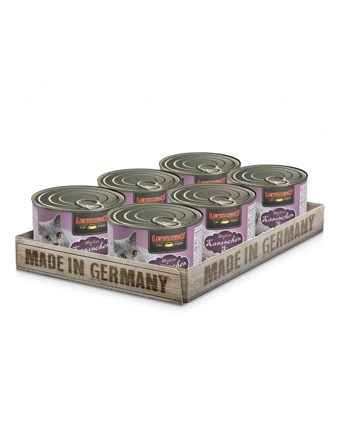 Leonardo Alimento Húmedo Conejo Pack 6 Latas 200gr