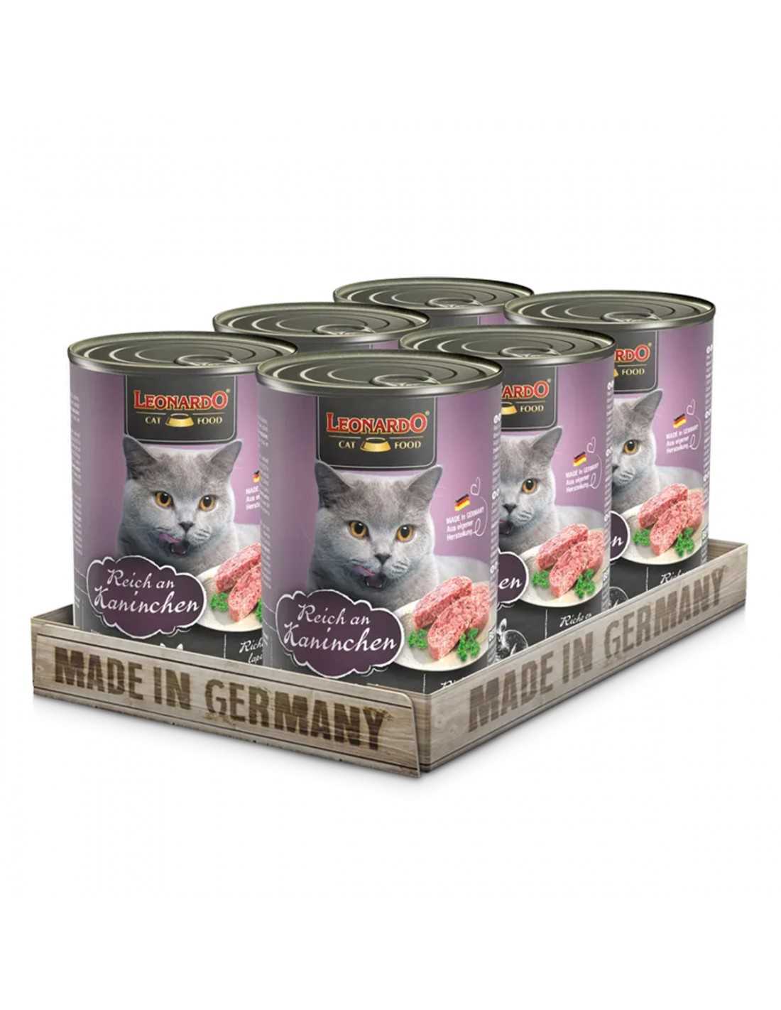 Leonardo Alimento Húmedo Conejo Pack 6 Latas 400gr