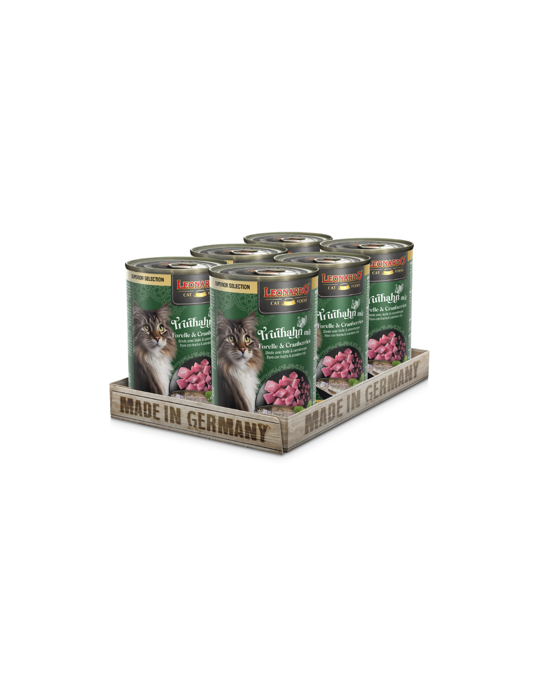 Leonardo Alimento Húmedo Pavo-Trucha Pack 6 Latas 400gr