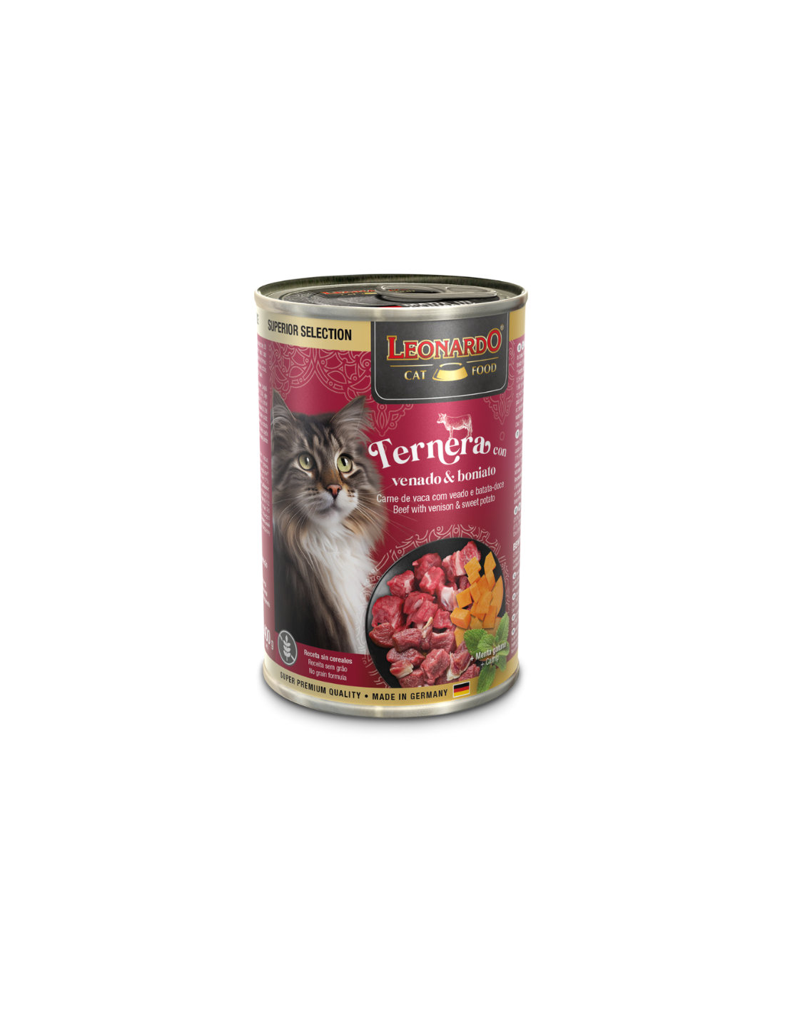 Leonardo Alimento Húmedo Ternera-Venado Pack 6 Latas 400gr