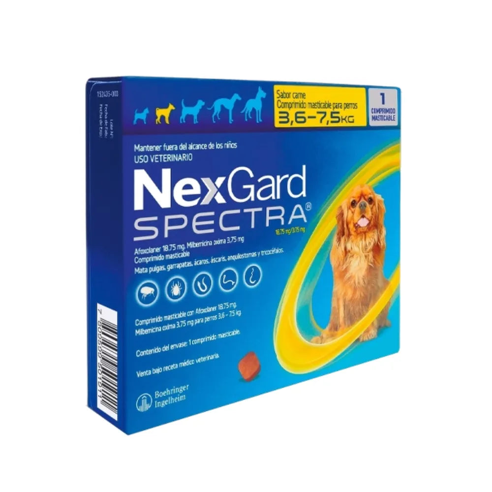 Nexgard Spectra 3.6 - 7.5kg 1 Comprimido