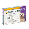 Simparica en 3 comprimidos de 10 mg (2.5 a 5 kg)